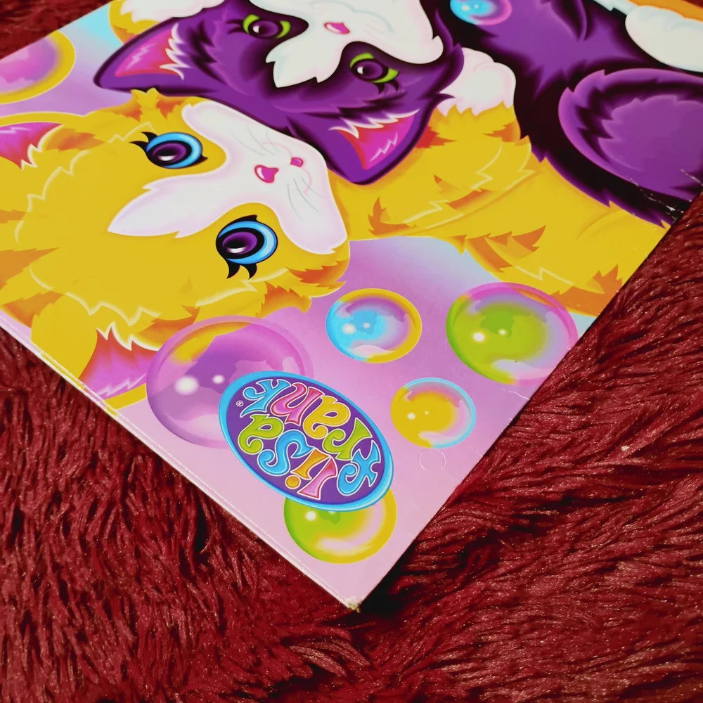 Vintage Lisa Frank Kitten Bubbles Folder, 2002 Rare Collectible Cats & Bubbles